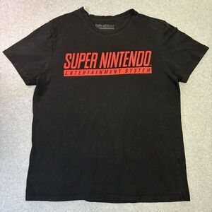 Super Nintendo Entertainment System SNES Logo T-Shirt Black Mens Medium